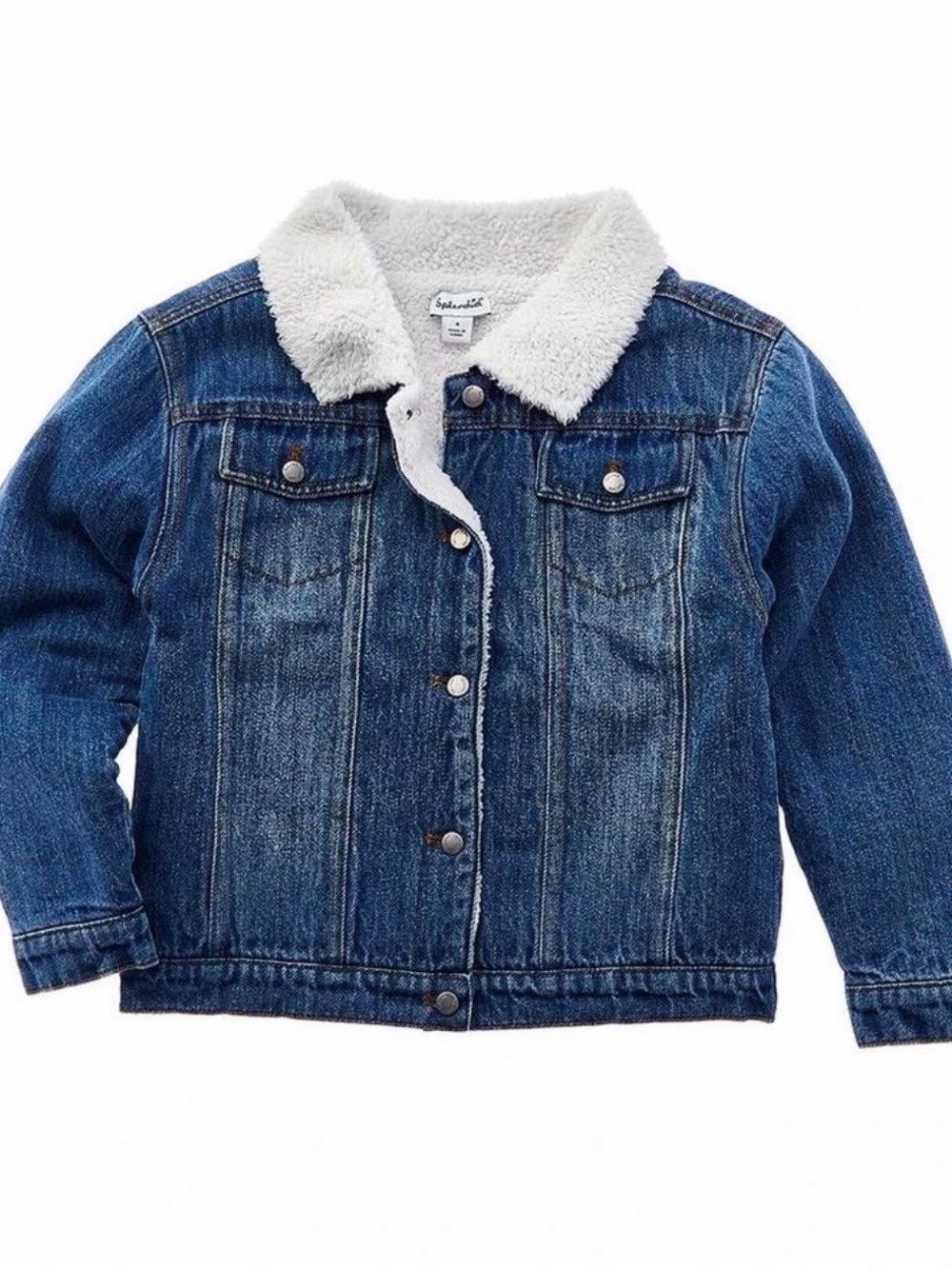 Sherpa-Lined Denim Jacket for Kids - Blue Sz 4